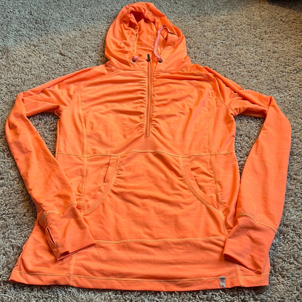 Tangerine half zip pullover